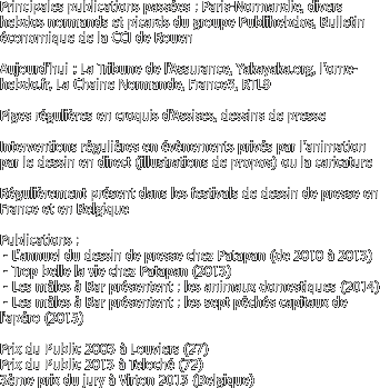Principales publications passes : Paris-Normandie,